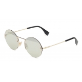 Fendi - FF - Occhiali da Sole Rotondi - Oro - Occhiali da Sole - Fendi Eyewear