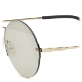 Fendi - FF - Occhiali da Sole Rotondi - Oro - Occhiali da Sole - Fendi Eyewear