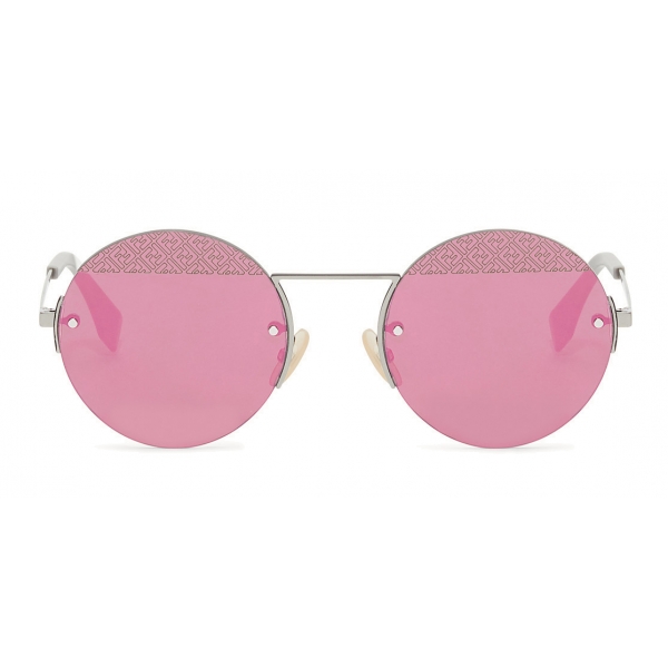 Fendi - FF- Round Sunglasses - Ruthenium - Sunglasses - Fendi Eyewear