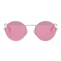 Fendi - FF - Occhiali da Sole Rotondi - Rutenio - Occhiali da Sole - Fendi Eyewear