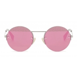 Fendi - FF - Occhiali da Sole Rotondi - Rutenio - Occhiali da Sole - Fendi Eyewear