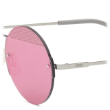 Fendi - FF - Occhiali da Sole Rotondi - Rutenio - Occhiali da Sole - Fendi Eyewear