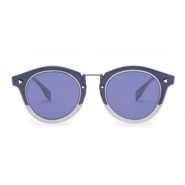 Fendi - FF- Round Sunglasses - Blue Gold - Sunglasses - Fendi Eyewear