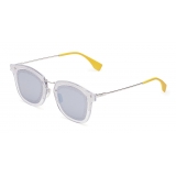 Fendi - FF - Occhiali da Sole Quadrati - Trasparente Palladio - Occhiali da Sole - Fendi Eyewear