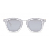 Fendi - FF - Occhiali da Sole Quadrati - Trasparente Palladio - Occhiali da Sole - Fendi Eyewear