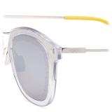 Fendi - FF - Occhiali da Sole Quadrati - Trasparente Palladio - Occhiali da Sole - Fendi Eyewear