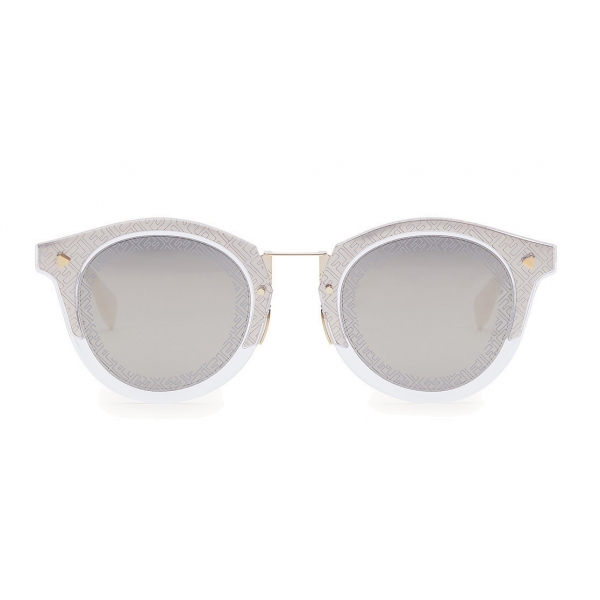 Fendi - FF- Round Sunglasses - Transparent Gold - Sunglasses - Fendi Eyewear