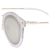 Fendi - FF - Occhiali da Sole Rotondi - Trasparente Oro - Occhiali da Sole - Fendi Eyewear