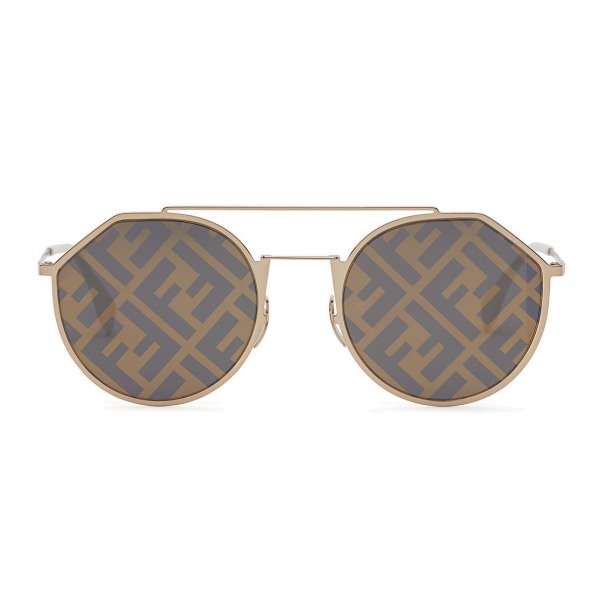 fendi round logo sunglasses