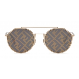 Fendi - Eyeline - Round Sunglasses - Gold - Sunglasses - Fendi Eyewear