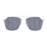 Fendi - Eyeline - Rectangular Sunglasses - Palladium - Sunglasses - Fendi Eyewear