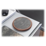Woodcessories - Piattaforma di Ricarica Wireless Dock Qi (10W) - Ecopad Stone - Premium Pad in Vera Pietra - iPhone - Samsung
