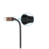 Woodcessories - Walnut / Black - Wooden USB C Cable 1.2 m - Eco Cable - Wooden Apple USB Lighting Cable