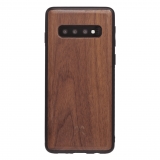 Woodcessories - Eco Bumper - Walnut Cover - Black - Samsung S10 - Wooden Cover - Eco Case - Bumper Collection
