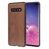 Woodcessories - Eco Bumper - Walnut Cover - Black - Samsung S10+ - Wooden Cover - Eco Case - Bumper Collection