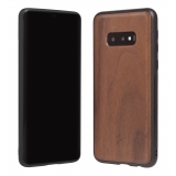 Woodcessories - Eco Bumper - Walnut Cover - Black - Samsung S10e - Wooden Cover - Eco Case - Bumper Collection