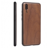 Woodcessories - Eco Bumper - Walnut Cover - Black - Huawei P20 - Wooden Cover - Eco Case - Bumper Collection