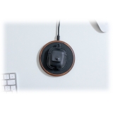 Woodcessories - AirCase - Premium AirPod Leather Necklace Eco Case - Black - QI Wireless Charging Technology - High Quality