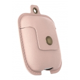 Woodcessories - AirCase - Premium AirPod Leather Necklace Eco Case - Nude Rose - QI Wireless Charging Technology - High Quality