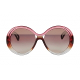 Givenchy - Occhiali da Sole Rotondi Oversize Silhouette in Optyl - Rosa Marrone - Occhiali da Sole - Givenchy Eyewear