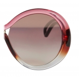 Givenchy - Occhiali da Sole Rotondi Oversize Silhouette in Optyl - Rosa Marrone - Occhiali da Sole - Givenchy Eyewear