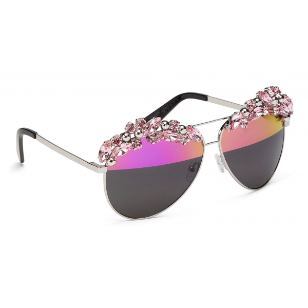 Philipp Plein - Sunshine Collection - Nickel Pink Mirror - Sunglasses - Philipp Plein Eyewear