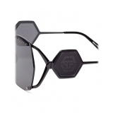 Philipp Plein - Statement Oversize Collection - Nero Fumè - Occhiali da Sole - Philipp Plein Eyewear