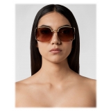 Philipp Plein - Statement Oversize Collection - Brown Gold - Sunglasses - Philipp Plein Eyewear