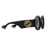 Gucci - Round Frame Acetate Sunglasses - Black - Gucci Eyewear