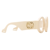 Gucci - Round Frame Acetate Sunglasses - Ivory - Gucci Eyewear