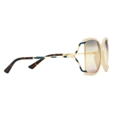 Gucci - Square Frame Acetate and Metal Sunglasses - Ivory - Gucci Eyewear