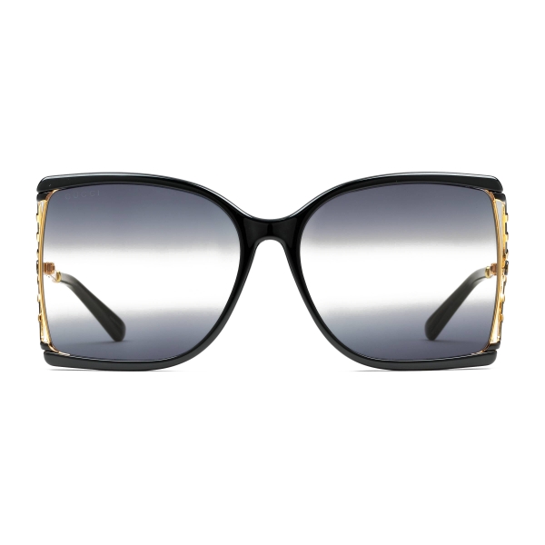 Gucci - Occhiali da Sole Quadrati in Acetato e Metallo - Nero - Gucci Eyewear