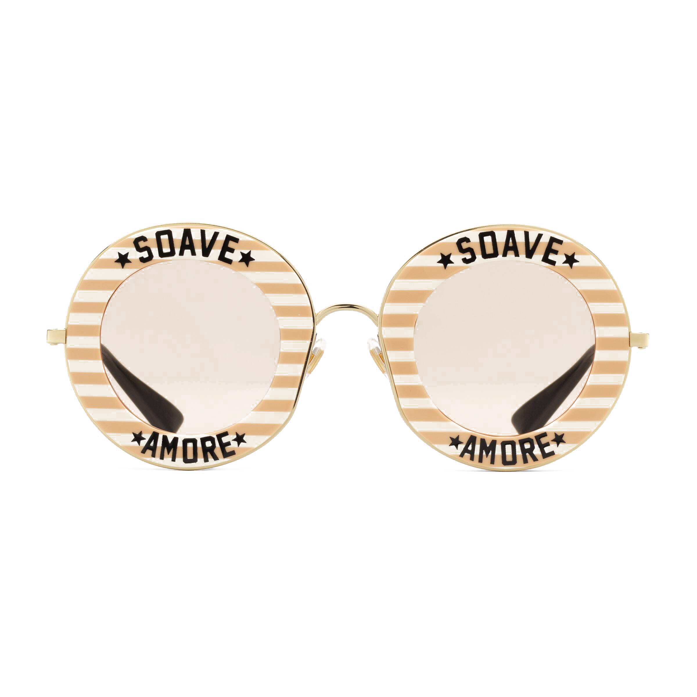 Gucci - Frame Acetate Sunglasses - Beige White Eyewear -
