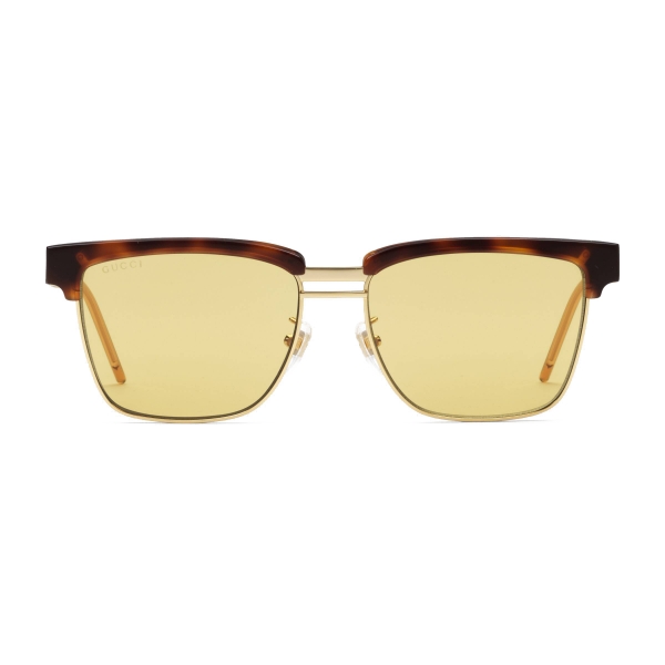 Gucci - Squared Metal and Acetate Sunglasses - Tortoise - Gucci Eyewear