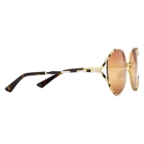 Gucci - Round Metal Sunglasses - Gold Ivory Black - Gucci Eyewear