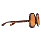 Gucci - Occhiali da Sole Quadrati in Acetato - Tartarugato Arancio - Gucci Eyewear