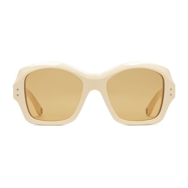 Gucci - Square Acetate Sunglasses - Ivory Gold Details - Gucci Eyewear ...