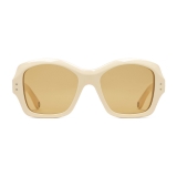 Gucci - Square Acetate Sunglasses - Ivory Gold Details - Gucci Eyewear