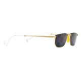 Gucci - Metal Rectangular Sunglasses - Gold GG - Gucci Eyewear