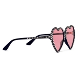 Gucci - Heart Acetate Sunglasses Elton John - Black Pink - Gucci Eyewear
