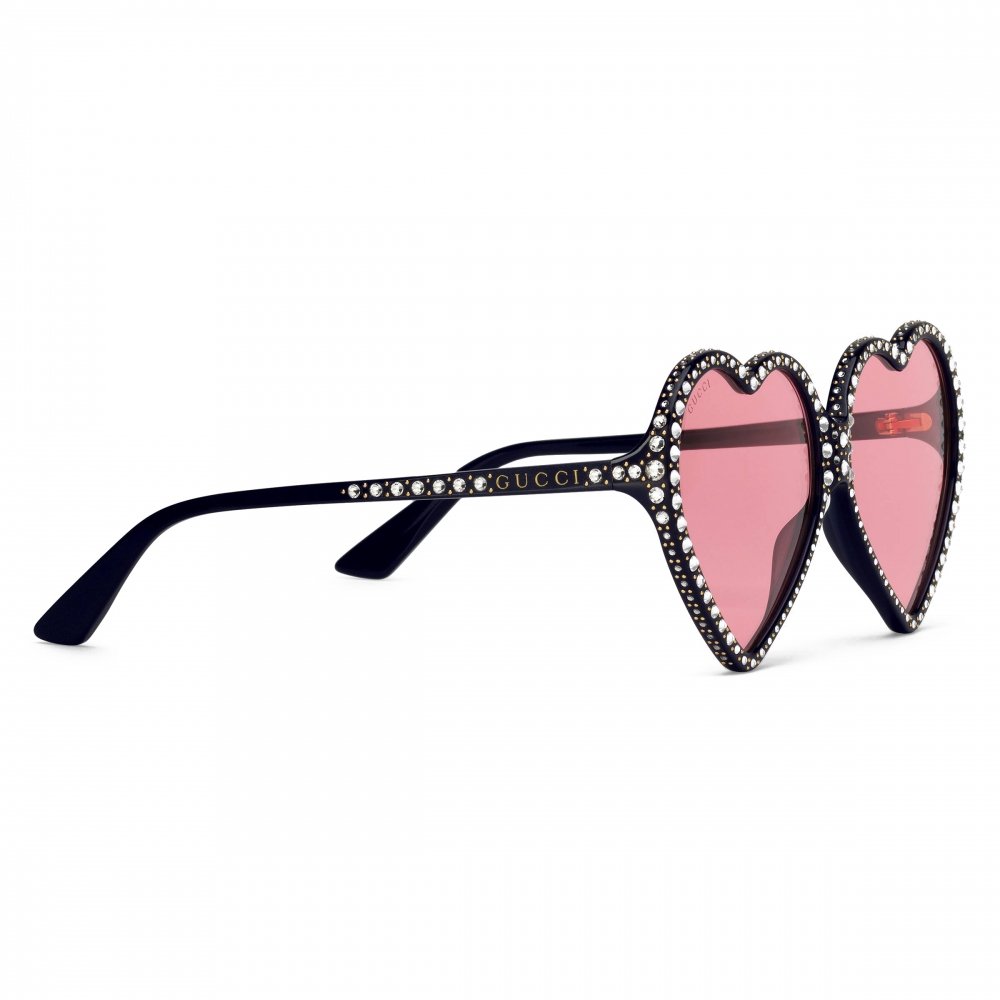 gucci black heart sunglasses
