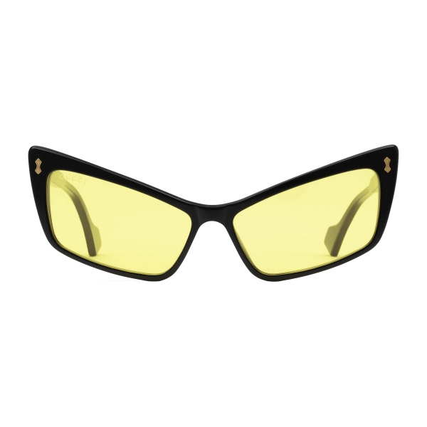 Gucci - Rectangular Acetate Sunglasses - Black Yellow - Gucci Eyewear
