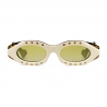 Gucci - Occhiali da Sole Ovali con Cristalli Swarovski - Nero - Gucci Eyewear