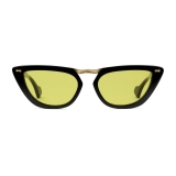 Gucci - Occhiali da Sole Cat Eye in Acetato e Ponte in Metallo - Nero Giallo - Gucci Eyewear