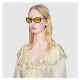 Gucci - Occhiali da Sole Rettangolari con Cristalli Swarovski - Nero - Gucci Eyewear