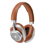Master & Dynamic - MW65 - Metallo Argento / Pelle Marrone - Cuffie Wireless Active Noise-Cancelling - Qualità Premium