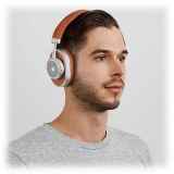 Master & Dynamic - MW65 - Silver Metal / Brown Leather - Active Noise-Cancelling Wireless Headphones - Premium Quality