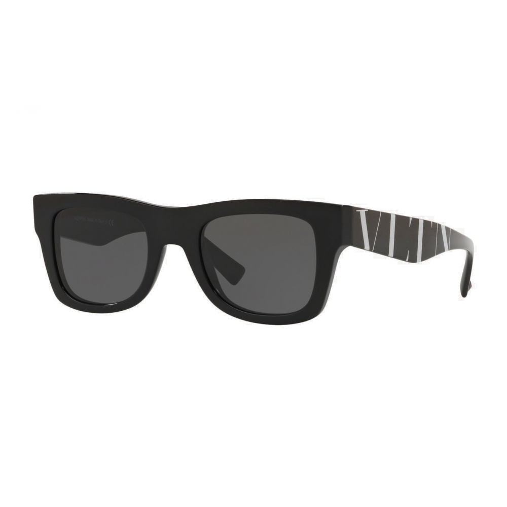 Valentino - Square Frame Acetate Sunglasses VLTN Black - Valentino Eyewear - Avvenice