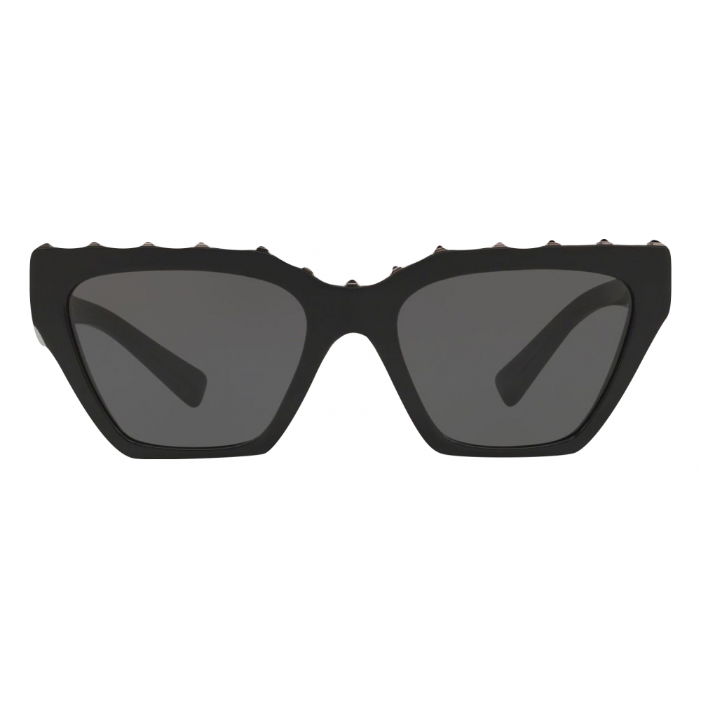 Valentino - Square Frame Acetate Sunglasses - Stud - Black - Valentino ...