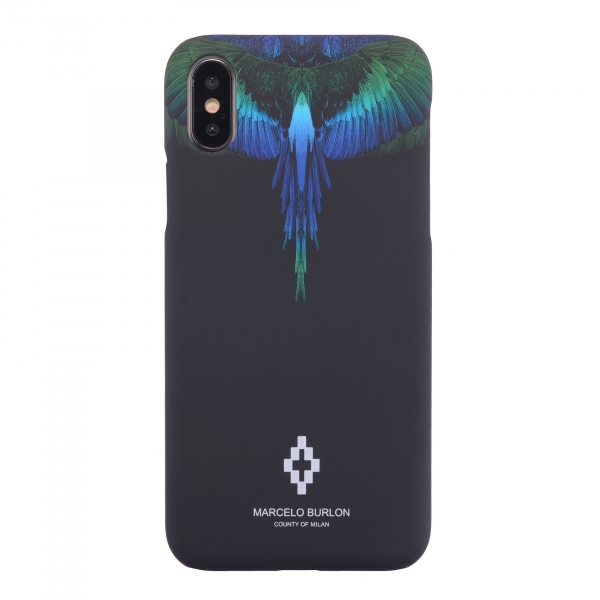 Marcelo Burlon - Cover Blue Wings - iPhone XR - Apple - County of Milan - Cover Stampata